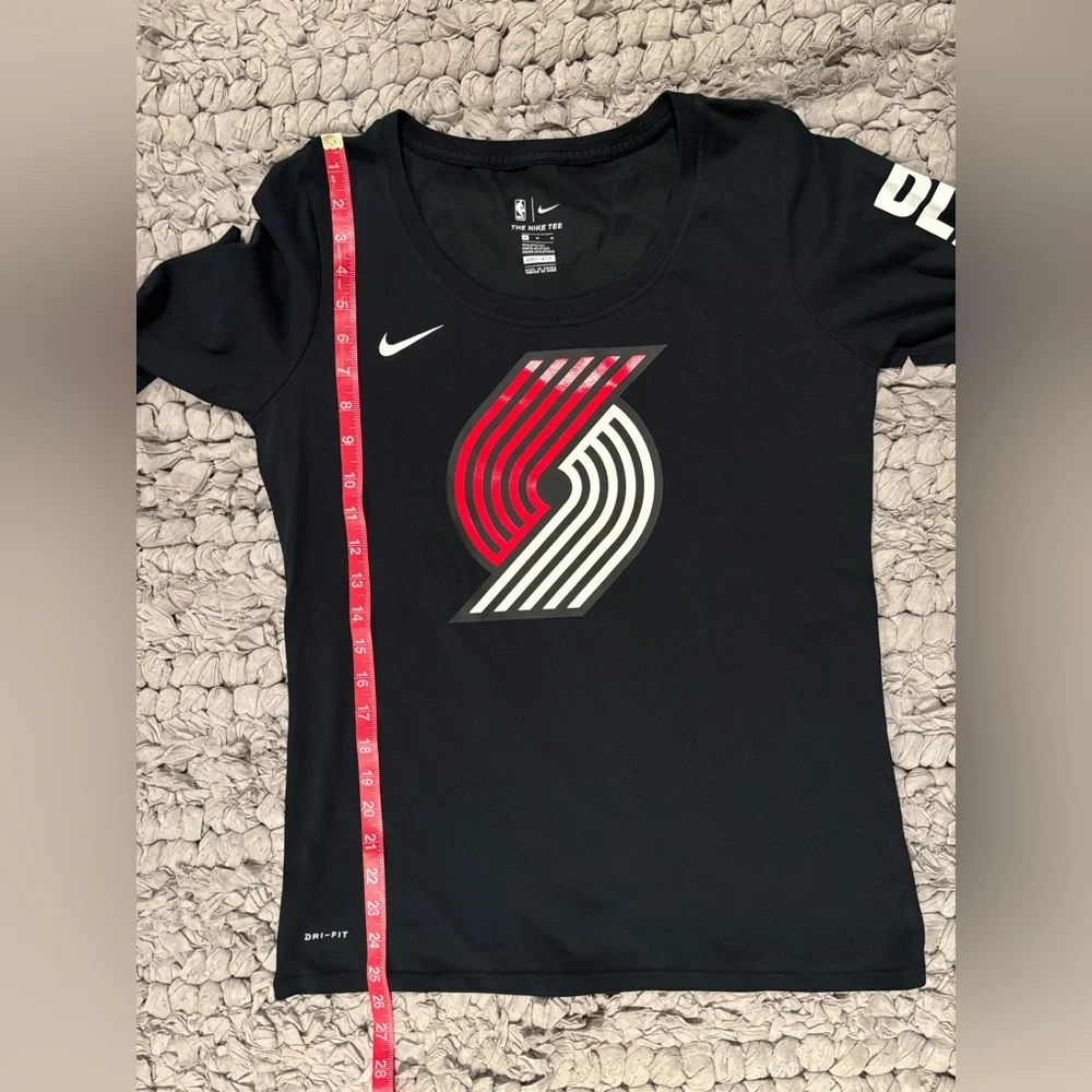 Nike Black NBA Portland Blazers Dri-FIT Athletic Cut Long Sleeve T-Shirt